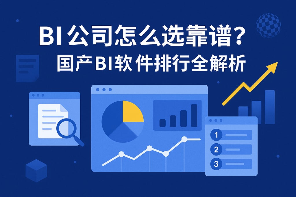 BI公司怎么选靠谱？国产BI软件排行全解析"